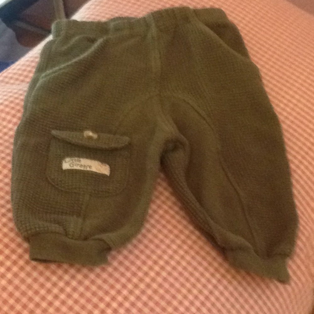 BABY HEADQUARTERS - BABY BOTTOMS, w/pockets 3/6m grn